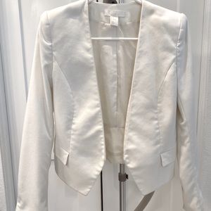 H&M ladies white Blazer/W shoulder pads